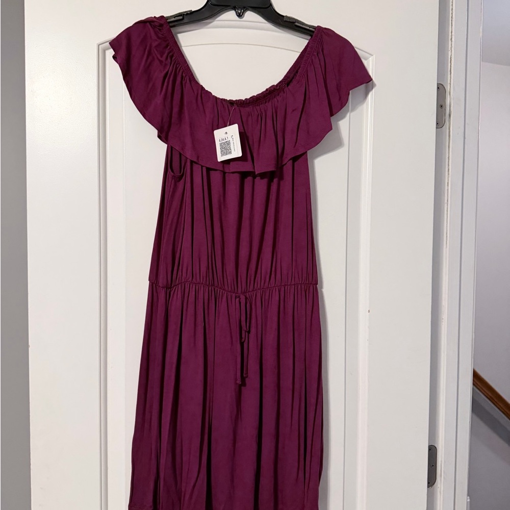 Elegant Purple Mini Dress